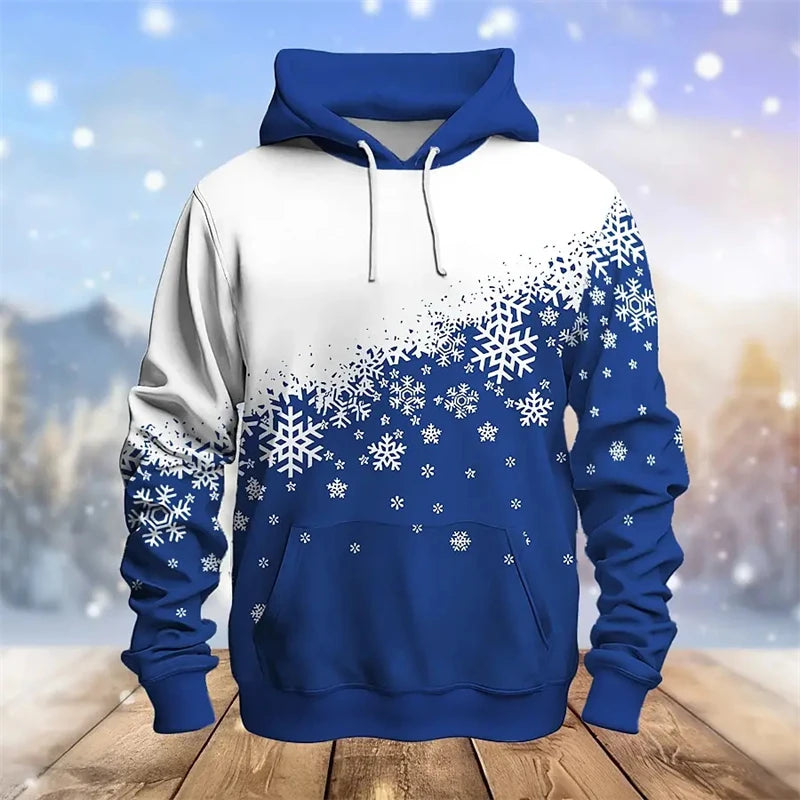 Xmas Snowman 3D Printed Hoodies For Men Clothes Fashion Merry Christmas Elk Women Pullovers Casual Winter Sweatshirts Y2k Tops