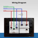 DIY Frame Only Wallpad Glass Aluminum Stainless Steel Panel 1 2 Gang Intermediate Reset Switch Brazil Socket 118*75mm