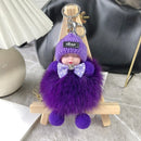 Sleeping Baby Keychain Cute Soft Fluffy Plush Doll Key Ring Women Girl Bags Pendant Backpack Accessories Gifts