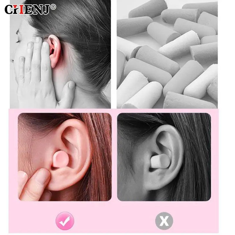 24/60/120pcs Earplugs Antinoise Ear Plugs Sleep Noise Reduction Ear Protector Ear Plugs For Sleeping Foam Earplugs Anti-Noise