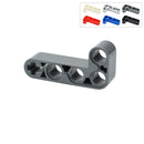 10Pcs Building Blocks Technical Thick Bulk DIY 2x4 L-Shape Arm Liftarm Compatible 32140 Assembles Particles Moc Parts Toy Bricks