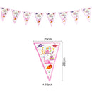 Cartoon Pink Dinosaur Birthday Party Decorations Disposable Tableware Plate Cup 3D Dinosaur Balloon for Girls Baby Toys Supplies