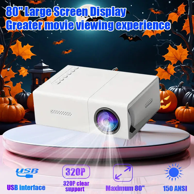 Halloween Mini Led Projector HD Hdmi Usb Audio Home Theater Media Player Beamer Christmas Gift Outdoor Travel Portable Projector