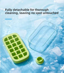 2 in 1 Ice Cube Tray Water Bottle Portable Ice Maker Mold Press Water Fill Ice Bucket Box for Summer Drinks