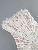 The Lace Hour | Strapless Lace-Panel Sheath Mini Dress