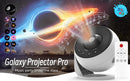 Galaxy Projector for Bedroom Pro Version HD 12 in 1 Film Discs Star Projector Galaxy Light Planetarium Projector with Timer White Noise 360 ° Rotation Bluetooth Remote Control