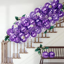 47Pcs Metallic Purple Latex Balloons Chrome Balloons Various Sizes for Girls Women Purple Birthday BabyBridal Shower Decorations