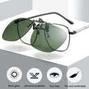 Metall-Clip-Polarisierte Sonnenbrille Praktische randlose Flip-up-Sonnenbrille für Korrektionsbrillen UV400 Polygonale Gläser