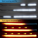 OKEEN LED Car Daytime Running Light With Start Sequential Scan DRL Universal Daylight Turn Signal Lamp Auto Headlight Strips 12V