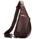 WESTAL Men's Shoulder Bag Men's Genuine Leather Chest Pack Man Sling Messenger Bags Belt Small Crossbody Bags Side Bags for Men