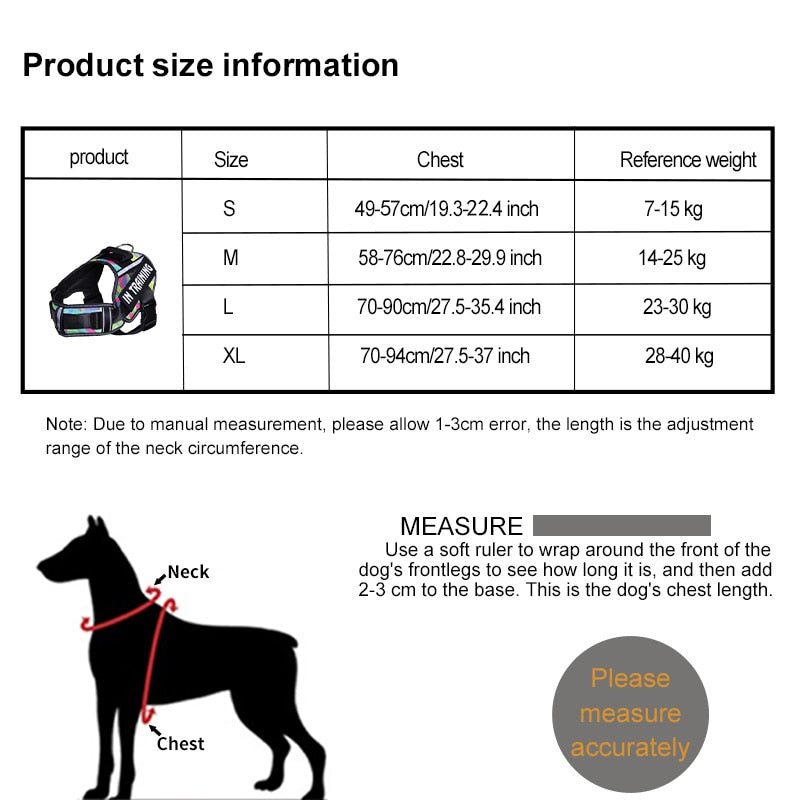 KOMMILIFE Adjustable Nylon Dog Harness Personalized Harness For Dogs Reflective Breathable Neck Guard Dog Harness Vest No Pull