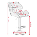 WOLTU 2PCs Bar Chairs Adjustable Swivel Counter Bar Stools Gas Lift Steel Footrest Base Kitchen Island Breakfast Dining Stools