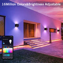 12W LED-Außenwandleuchte RGBCCT Dimmbar Tuya Smart Life Steuerung Bluetooth-kompatible Wandlampe für dekorative Atmosphäre