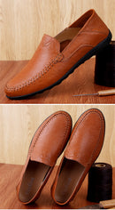 Echtes Leder Herren Freizeitschuhe Luxusmarke 2020 Sommer Herren Loafer Mokassins Atmungsaktive Slipper Slipper Fahrschuhe Übergröße 37-47