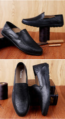 Echtes Leder Herren Freizeitschuhe Luxusmarke 2020 Sommer Herren Loafer Mokassins Atmungsaktive Slipper Slipper Fahrschuhe Übergröße 37-47