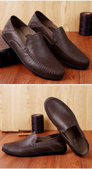 Echtes Leder Herren Freizeitschuhe Luxusmarke 2020 Sommer Herren Loafer Mokassins Atmungsaktive Slipper Slipper Fahrschuhe Übergröße 37-47