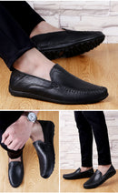 Echtes Leder Herren Freizeitschuhe Luxusmarke 2020 Sommer Herren Loafer Mokassins Atmungsaktive Slipper Slipper Fahrschuhe Übergröße 37-47
