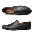 Echtes Leder Herren Freizeitschuhe Luxusmarke 2020 Sommer Herren Loafer Mokassins Atmungsaktive Slipper Slipper Fahrschuhe Übergröße 37-47