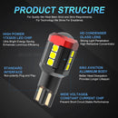 2x W16W T15 LED Lampen Canbus OBC Fehlerfrei 3030 LED Rückfahrlicht 921 912 W16W LED Lampen Auto Rückfahrscheinwerfer Weiß Rot Amber LINSE