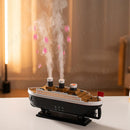 250ml Titanic Schiff Modell Luftbefeuchter Ätherisches Öl Diffusor Quallen Rauchring Spray Aroma Diffusor Nachtlicht für Zuhause