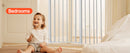 SucceBuy Baby Gate 28/30/36 Inches High Dog Gate Easy Step Walk Thru Child Pet Security Pressure Mount Kit Wall Cups Doorways