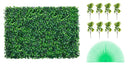SucceBuy Artificial Boxwood Panel  24pcs 20x20/24x16 in Boxwood Hedge Wall Panels Artificial Grass Backdrop Wall Green Grass