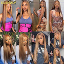 13x6 HD Highlight Glueless Perücke Echthaar Sofort tragbar für Frauen 30 32 Zoll Glatt Honigblond Lace Front Perücken im Angebot