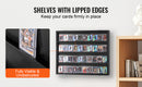 SucceBuy Jersey Display / Sports Card Display Frame Case, Large Lockable Sport Shadow Box, 98% UV Protection PC Glass & Hangers