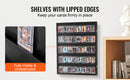SucceBuy Jersey Display / Sports Card Display Frame Case, Large Lockable Sport Shadow Box, 98% UV Protection PC Glass & Hangers