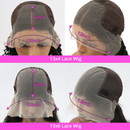 13x6 HD-Spitzenperücke, gebleichte Haarknoten, Deep Wave Echthaarperücken, 24 Zoll, 200 % Dichte, glueless Deep Wave Lace Front Perücken für Frauen