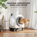 Self-Cleaning Cat Litter Box 80L Odor Elimination App Control Safety Protection 1 Roll of Garbage Bags