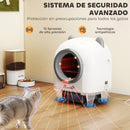 Self-Cleaning Cat Litter Box 80L Odor Elimination App Control Safety Protection 1 Roll of Garbage Bags