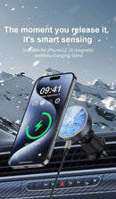 Magnetic Wireless Charger Car qi2 Cooling Air Outlet 360 Rotation Holder For Magsafe iPhone 16 15 14 13 12 Pro Max Fast Charging