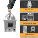 The Hearthkeeper | Portable Stainless Steel Tent Stove with 7-Pipe Chimney System