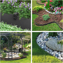 Black Plastic Garden Landscape Edging, 5” Tall Border Coil, Flexible and Strengthened with Anti-UV Treatment
