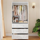 The Morning Gallery | 71" Mirrored Armoire with Integrated Drawer System