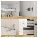 The Morning Gallery | 71" Mirrored Armoire with Integrated Drawer System