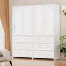 The Morning Gallery | 71" Mirrored Armoire with Integrated Drawer System