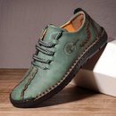 Men Leather Shoes Flat Lace Up Casual Shoes Business Social Loafers Moccasin Summer Walking Breathable Casuals for Men Plus Size