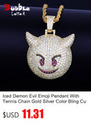 Gold Color Star Shape Pendant Street Necklace Copper Plated Charm Cubic Zircon Men's Hip Hop Rock Jewelry