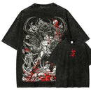 DOOM Anime Lover Washed T-shirt New Model Year round clothing personality Clothes Plus Size Unisex Retro Fashion hot product tee
