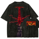 DOOM Anime Lover Washed T-shirt New Model Year round clothing personality Clothes Plus Size Unisex Retro Fashion hot product tee