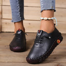 Sneakers Women Shoes Platform Loafers Lace Up Leather Flat Slip-On New 2024 Spring Casual Mom Shoe Mujer Zapatos Chaussure Femme