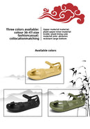 Unisex Breathable Beach Sandals EVA Material Large Size 36-47 Woven Pattern Slip-On Shoes Comfortable Lightweight Summer Sandals