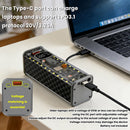 PD65W Super Fast Charging Power Bank Case Solder-Free 8-Cell 18650 Battery Box  Transparent Storage Case with USB +Type-C Ports