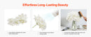 SucceBuy Artificial Flowers Real Looking White Silk Fake Hydrangea Bulk Faux Bridal Shower with Stem for DIY Wedding Bouquets