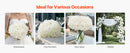 SucceBuy Artificial Flowers Real Looking White Silk Fake Hydrangea Bulk Faux Bridal Shower with Stem for DIY Wedding Bouquets