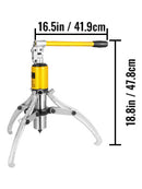 SucceBuy 15T Hydraulic Gear Puller Adjustable 3 Jaws Wheel Bearing Puller Separator Drawing Machine Wheel Bearing Removal Tool
