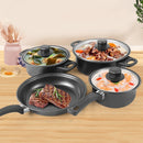 The Stone Kitchen | 12-Piece Maifan Stone Non-Stick Cookware Collection