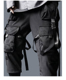 11 BYBB'S DARK Cargo Pants Herren Harajuku Streetwear Tactics Pants Ribbon Multi-Pocket-Hose Elastische Taille HipHop Male DG29